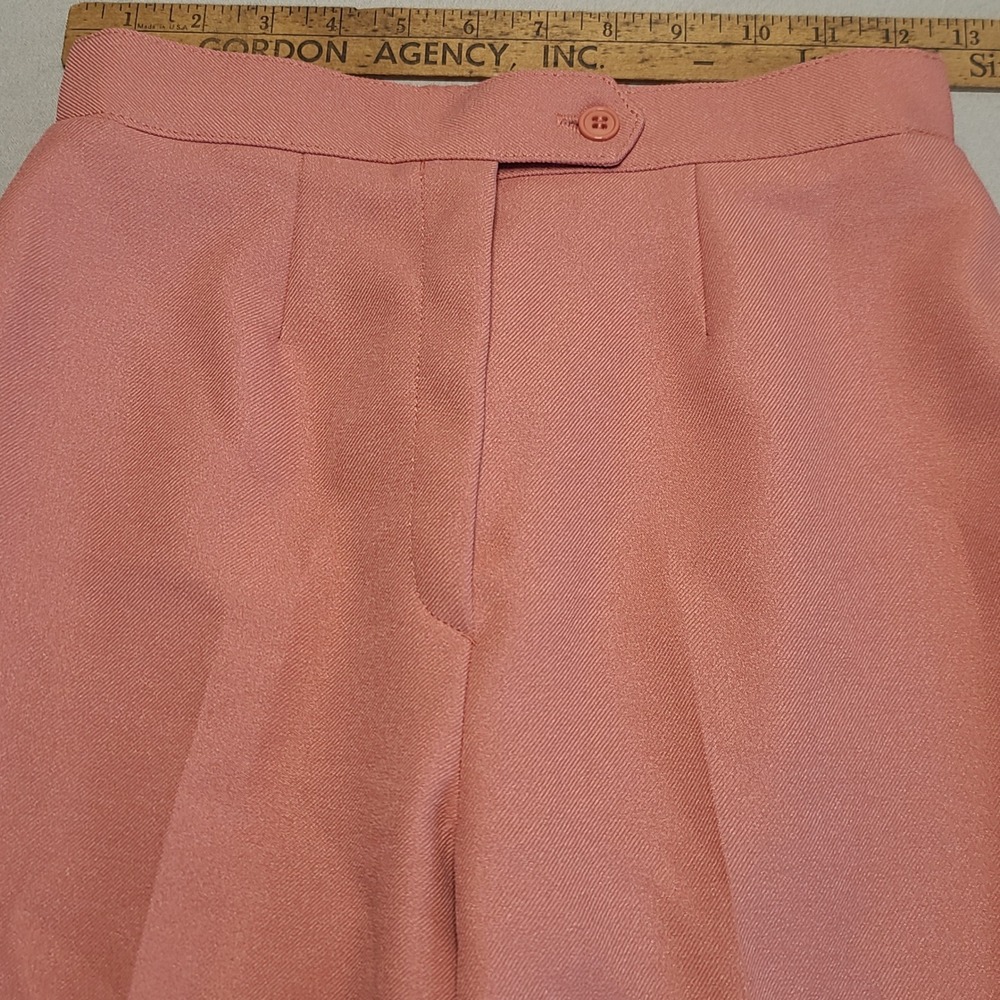 Sears Pants That Fit Trousers Womens 8 Petite Pink High Waist Straight‎ Vintage